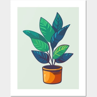 potted plant Posters and Art